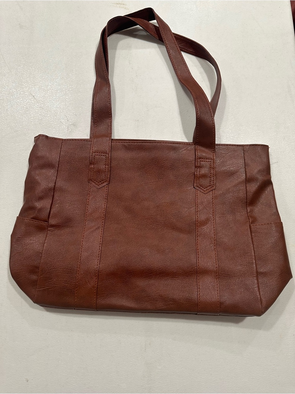 Classic Brown Tote Bag - Women's Everyday Shoulder Bag